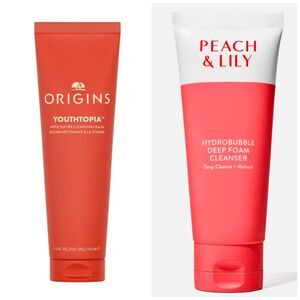 Bundle of Facial Cleansers ORIGINS Youthtopia & PEACH & LILY Hydrobubble NEW